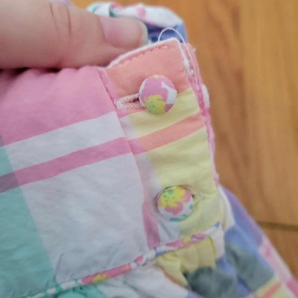 Tommy Bahama Toddler Girl Pastel‎ Plaid Summer Outfit Dress & Bloomers 18 months